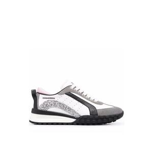 DSQUARED2 Women's Glitter Accent Lace-Up Sneakers Women WHITE